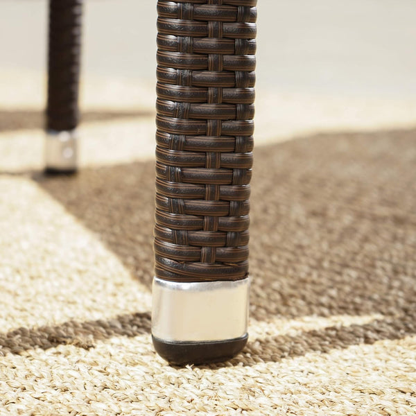 English Elm Christopher Knight Home® - LARACHE Aluminum Framed Armless Rattan Dining Chair – Stackable, Weather-Resistant, Lightweight Design Brown Multi 37.01 L x 29.13 W x 18.5 H N776P261516D