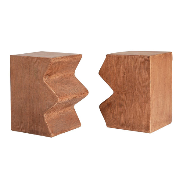 English Elm Christopher Knight Home® - MGO Rectangular Side Table Set of 2 – Durable MGO Outdoor Indoor Accent Stools, Weather-Resistant Patio Nesting End Tables Natural N770P341380N