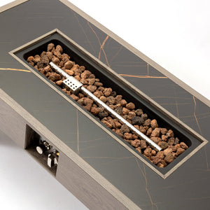 English Elm 42_Inch Contemporary Iron Fire Pit Table – Durable, Propane-Powered, Perfect For Outdoor Gatherings! W3131P277178