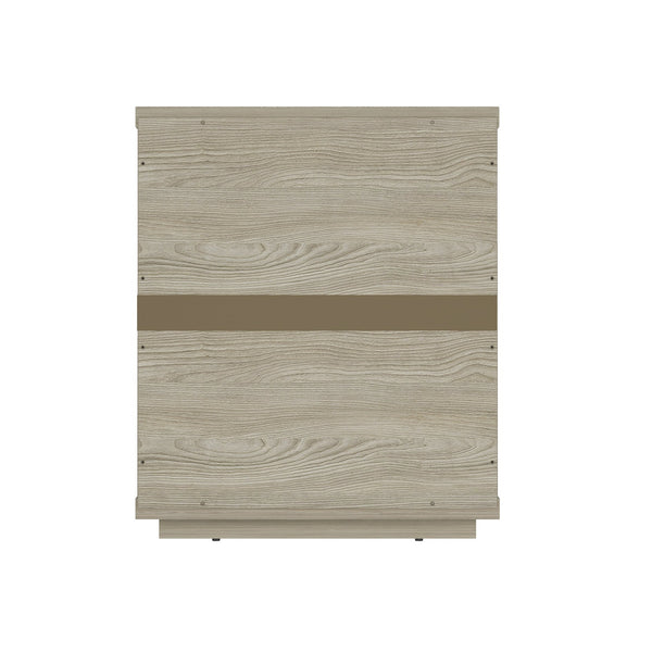 English Elm Evelyn 20" Nightstand: Modern 3-Drawer Design In Natural Finish For Stylish Bedroom Storage Solutions B365P398517