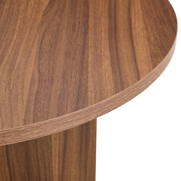 English Elm Versatile MDF Round Coffee Table with Modern Minimalist Nordic Design, Durable Scratch-Resistant Top Walnut W3226P278925