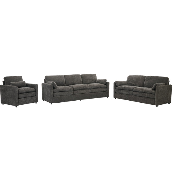 English Elm Cozy Upholstered Sofa Set - Cloud-Like Comfort With Deep Cushions & Stylish Grey Chenille Design N719S001920E