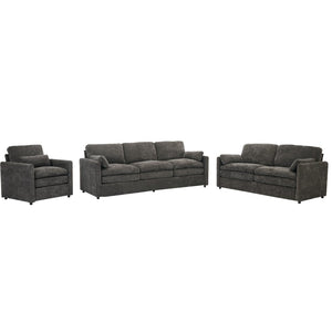 English Elm 101.2" Modular Chenille Sectional Sofa with Tufted Cushions and Deep Seating for Living Room Grey N719S001923E