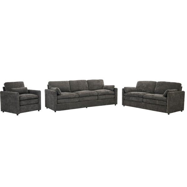 English Elm 101.2" Modular Chenille Sectional Sofa with Tufted Cushions and Deep Seating for Living Room Grey N719S001923E