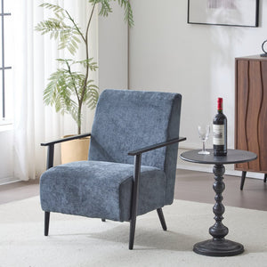 English Elm Christopher Knight Home® - 26.38" Modern Lounge Chair with Polyester Upholstery, Compact 26.4" Width, Metal Frame for Living Room Blue Gray N767P236501G