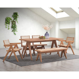 English Elm Beige Arm Chairs Set Of 2 – Rustic Rattan-Woven Seating For Dining, Living Room & Home Décor B062P209281