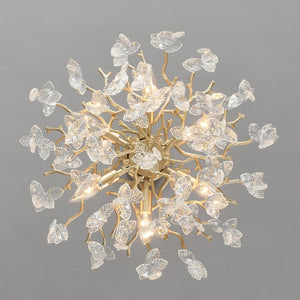 English Elm 6-light Rectangular Chandelier Seeded Glass Gold Farmhouse Fixture for Dining Rooms W5008P466531