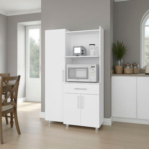 English Elm Everly Glass Front Double Door Wall Cabinet for Kitchen Display and Storage B128S00239