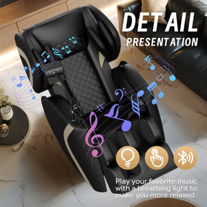 English Elm 2026 Zero Gravity Massage Recliner with Full Body Airbag Heat and L Track Therapy W1875P479537