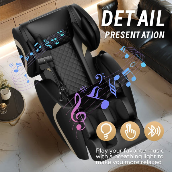 English Elm 2026 Zero Gravity Massage Recliner with Full Body Airbag Heat and L Track Therapy W1875P479537