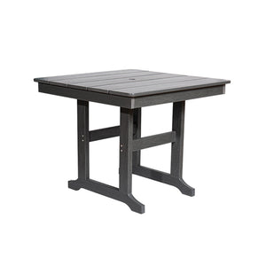English Elm Hdpe Five Piece Outdoor Dining Set Weatherproof Patio Table with Umbrella Hole Gray W3805S00005