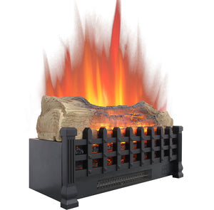 English Elm 20 Inch Freestanding Electric Fireplace Heater with 3d Flame Effect for Indoor Rooms W1769P304057