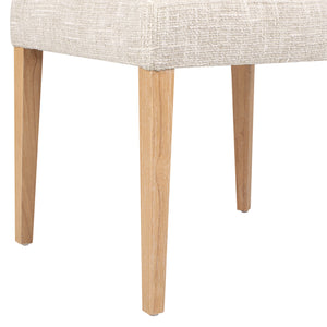 English Elm Jennifer Taylor Home - Louise Split Back Upholstered Dining Side Chair Set of 2 in Travertine Beige Chenille with Solid Rubberwood Legs and Cozy Texture B2719P269263
