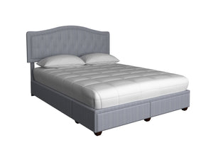 English Elm Queen Upholstered Storage Bed in a Box with Built-In Drawers and Polyester Fabric for Easy Organization Gray 67.25 L x 26.75 W x 16.75 H B2699P293582
