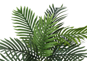 English Elm Artificial Palm Plant, 24" Lifelike Greenery In Beige Woven Basket - Perfect For Home & Office Decor B2710P220017