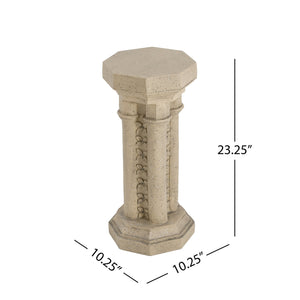 English Elm Christopher Knight Home® - Pedestal Column Plant Stand - 23.25 Inch Indoor/Outdoor Accent For Displays, No Assembly Needed! N772P261942S