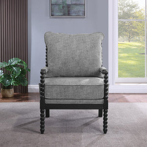 OSP Home Furnishings Eliza Spindle Chair Graphite