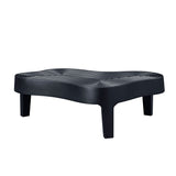 English Elm 47.24''Fiberglass Clound Coffee Table For Living Room,Matte Black Relief Table Front Of The Sofa, Irregular Center Table For Apartment,No Need Assembly