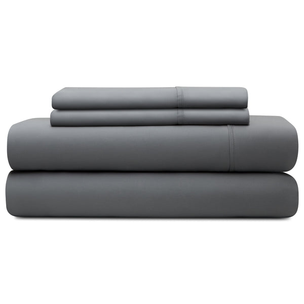 English Elm Weekender 600 TC Cotton Rich Sheet Set Split Cal King with Deep Pockets Wrinkle-Resistant Blend Slate B350P394966