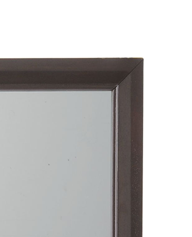English Elm Madison Espresso Finish Mirror — Sleek Modern Espresso Frame, Minimalist Wall-Ready Reflective Accent Piece B2726P257344