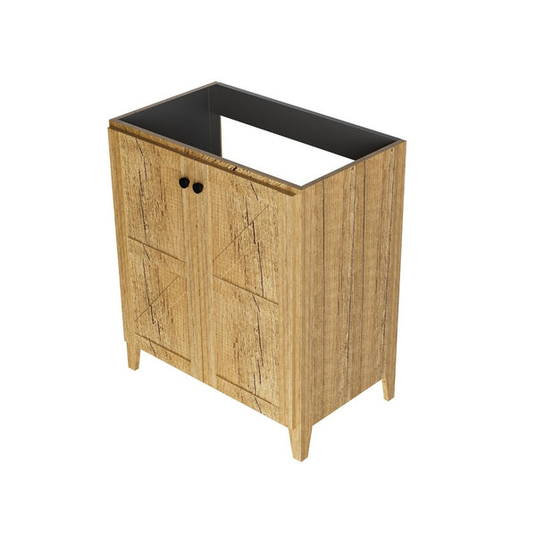 English Elm 30inch Floating Bathroom Vanity Wall Mounted Cabinet with Drawer Storage No Basin W3520P391061