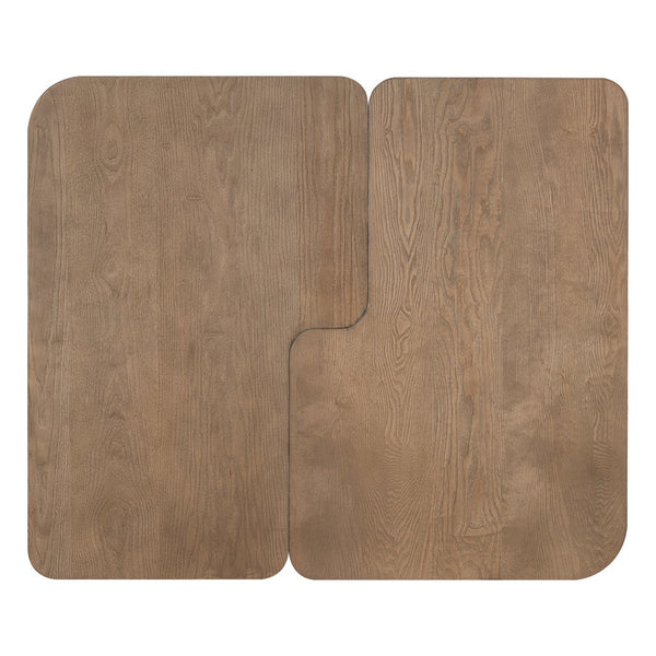 English Elm U-Can Modular Minimalist Coffee Table Set with Versatile Splicing Design, Durable MDF, Easy Assemble Natural N724P232174D