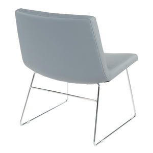 OSP Home Furnishings Thompson Contemporary Accent Chair with Chrome Sled Base for Office or Lounge Spaces THP-U42