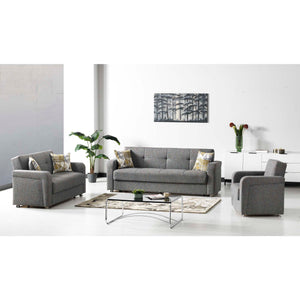 English Elm PrimeNest Concorde Collection Upholstered Convertible Armchair with Storage – Chenille Comfort Seat, Quick-Convert Sleeper Gray B030P286154