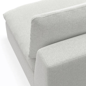 English Elm Jasmine Cloud Grey Pit Sectional Sofa U-Shaped 124" Modular Sofa Bed, Performance Fabric, 1800lb Capacity B136P199251