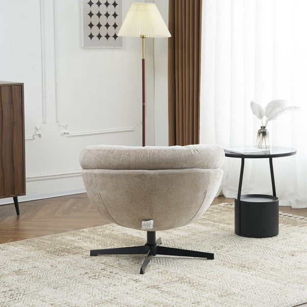 English Elm Christopher Knight Home® - Modern Chenille Office Chair 360° Swivel Accent Seat with Plush Upholstery, Compact Cozy Reading Spot Brown N817P207777K