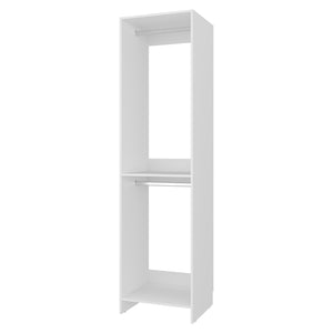 English Elm Dover Freestanding Wardrobe Closet with Dual Rods Melamine Finish Vertical Storage B097P474256