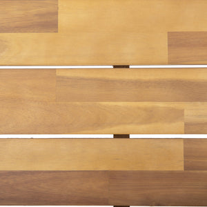 English Elm Christopher Knight Home® - PALOMA Acacia Wood Loveseat with Weather-Resistant Cushions and Outdoor Coffee Table Set for Patio Conversations and Relaxation Teak+ Beige 68611.00BGE