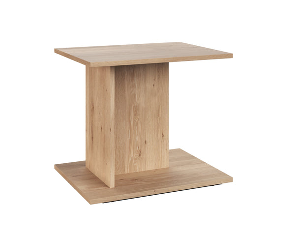 Sunpan Madsen Rustic Oak Side Table - Handcrafted End Table with Natural Variations for Unique Charm