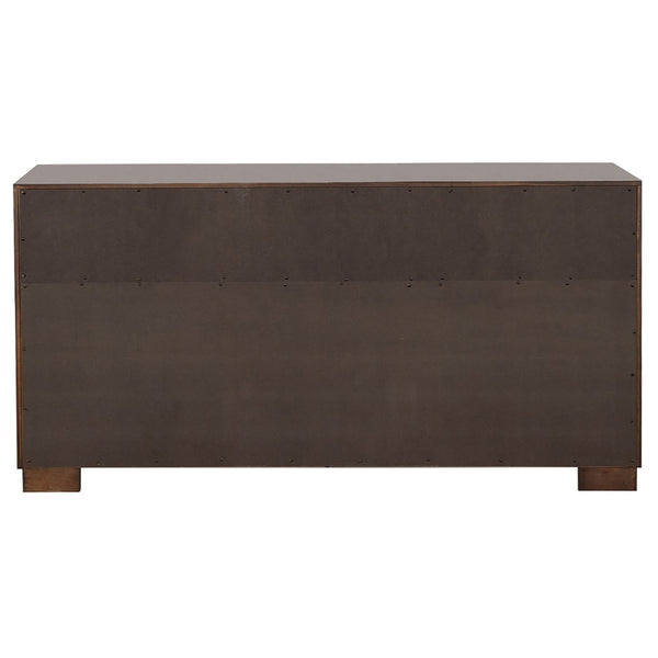 English Elm Emory Queen Bedroom Set Solid Hardwood Bookcase Headboard Built-in Lights Cappuccino B062S00776