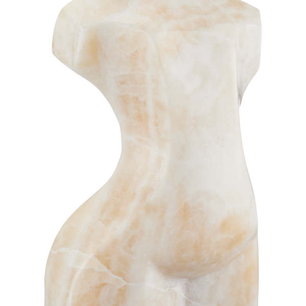 Giada Onyx Bust Sculpture - Handcrafted Modern Art Piece with Unique Natural Veining for Your Home