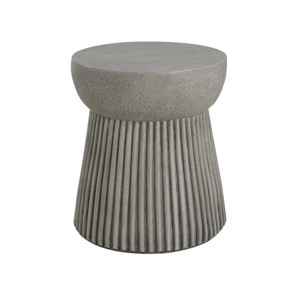 English Elm Christopher Knight Home® - Outdoor LightWeight Concrete Side Table Hourglass Design, Light Gray, Durable Lightweight Stone Look, No Assembly N773P254300G