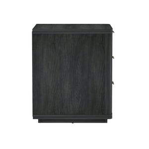 English Elm Evelyn 20" Nightstand In Charcoal Gray - Modern 3-Drawer Design For Stylish Bedroom Storage & Decor B365P398525