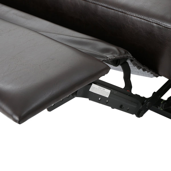 English Elm Christopher Knight Home® - Reclining Loveseat with Push-Back Recline, Plush Tufted Fabric Sofa, Compact Wall-Hugger Design Brown 61372.00PU