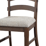 English Elm Grey and Rustic Brown Ladder Back Side Chairs (Set Of 2)