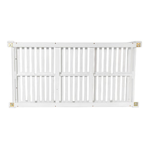 English Elm TOPMAX Acacia Wood Twin Porch Swing Bed Frame with High Back, 350lb Capacity & 118" Hemp Ropes White N717P265795K