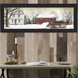 English Elm Trendy Decor 4u Billy Jacobs Folk Art Christmas Trees Framed Farmhouse Wall Print B06785402