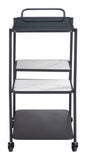 Constanza Bar Cart Black 109845 Zuo Modern