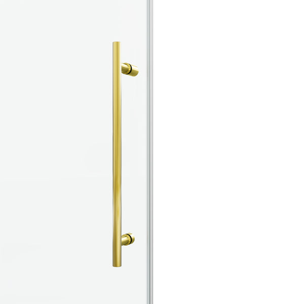 English Elm 60*76"Fixed 60*76" Fixed & Sliding Shower Door - Modern Frameless Design, 3/8" Tempered Glass, Easy Clean & Install T3177P320603