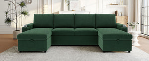 English Elm Swivel Barrel Accent Chair Chenille Tufted Round Club Seat for Living Room Lounge Green N719S002190F