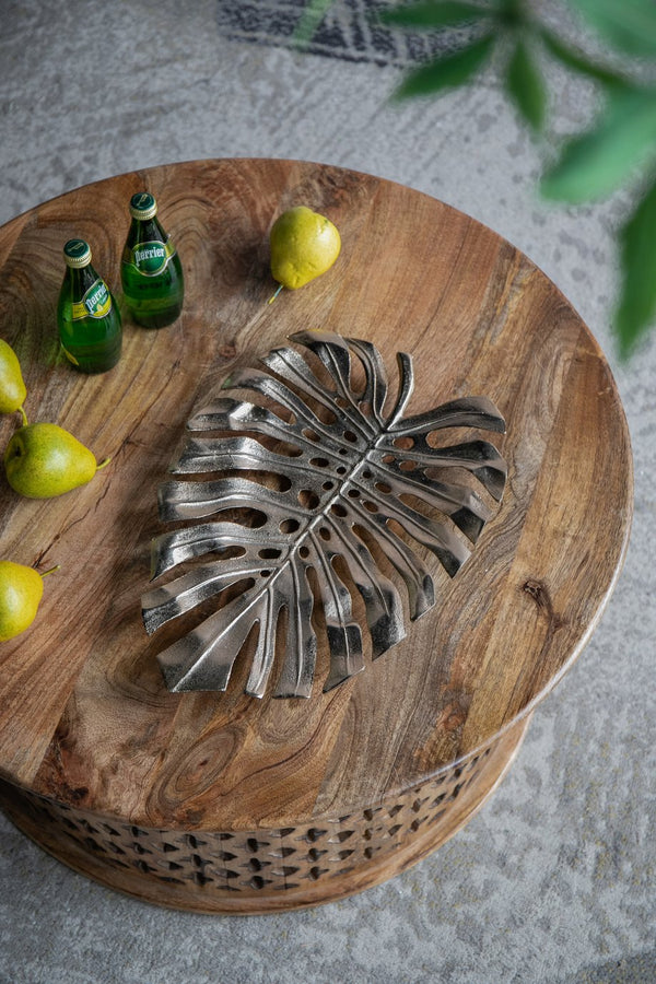 English Elm 18.9x13.4x1.4" Gold Monstera Leaf Wall Décor — Elegant Aluminum Leaf Accent for Wall or Tabletop Display, Modern Home Statement W2078P293122