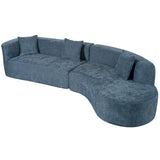 English Elm Modern Large 2-Piece Sectional Sofa With 3 Pillows,For Living Room, Bedroom