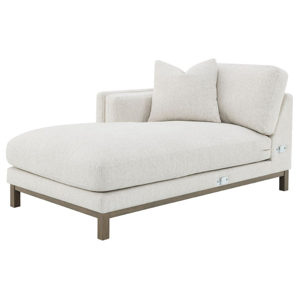 English Elm O'brien Sectional with Chaise Plush Sand Fabric Contemporary Living Room Sofa B062S01529