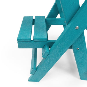 English Elm Harbor Point Recycled Hdpe Outdoor Folding Bar Stool Patio Deck All Season Seating Teal B2745P409656