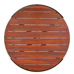 English Elm Christopher Knight Home® - ISAAC Mahogany Acacia Coffee Table with Powder-Coated Metal Frame, Modern Industrial Outdoor Chic N776P288481K