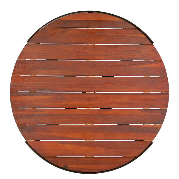 English Elm Christopher Knight Home® - ISAAC Mahogany Acacia Coffee Table with Powder-Coated Metal Frame, Modern Industrial Outdoor Chic N776P288481K